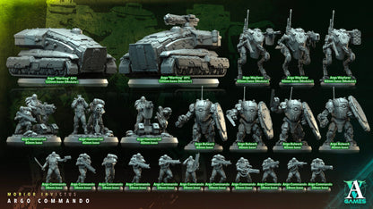 3D Printed Archvillain Games Argo Warthog APC Morior Invictus Argo Commando 28 32mm D&D