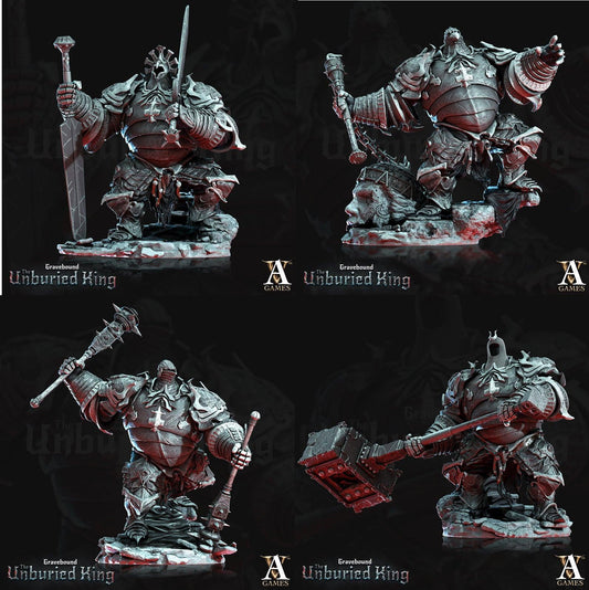 3D Printed Archvillain Games Arma Tenebris - Gravebound The Unburied King 28 32mm D&D