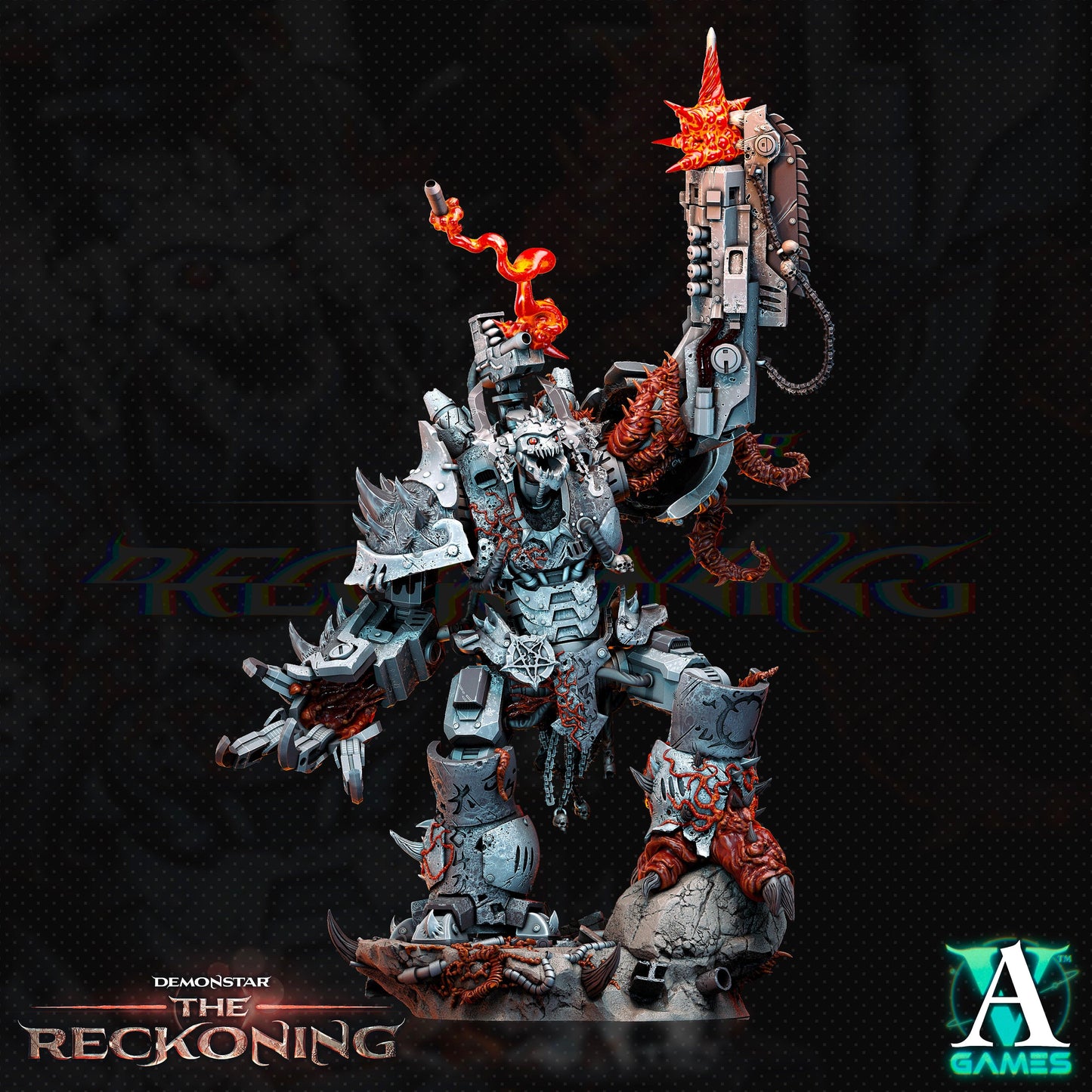 3D Printed Archvillain Games Armari Chaosbred Devastators Demonstar - The Reckoning 28 32mm D&D