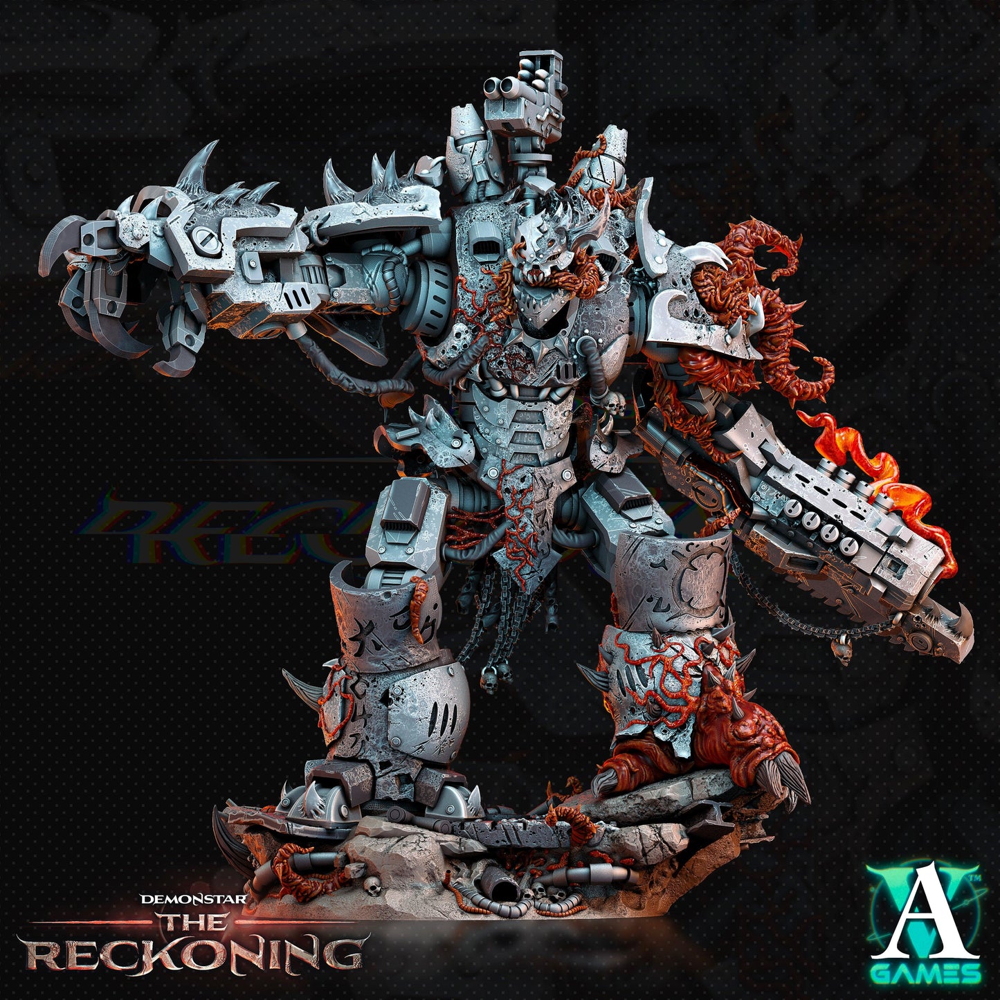 3D Printed Archvillain Games Armari Chaosbred Devastators Demonstar - The Reckoning 28 32mm D&D