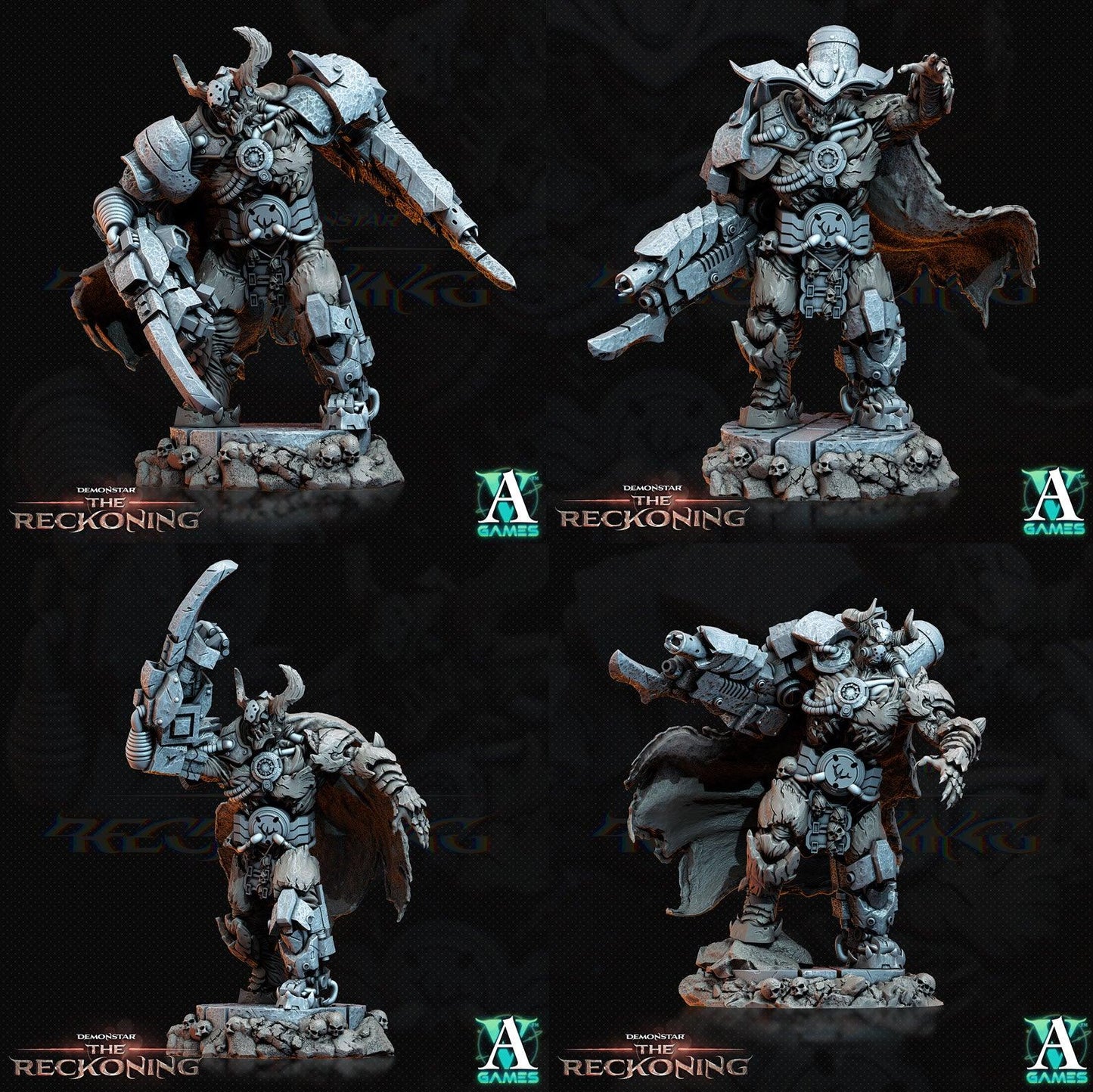 3D Printed Archvillain Games Armari Headhunters Demonstar - The Reckoning 28 32mm D&D