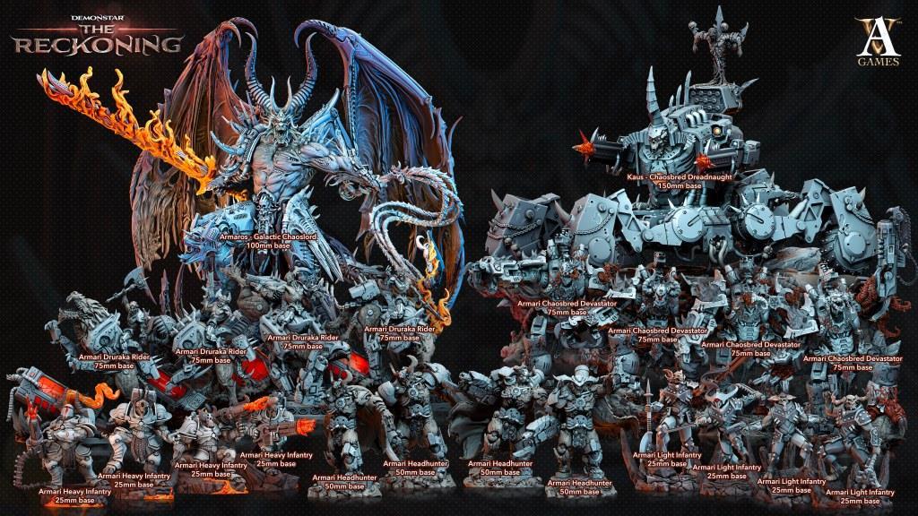 3D Printed Archvillain Games Armari Headhunters Demonstar - The Reckoning 28 32mm D&D