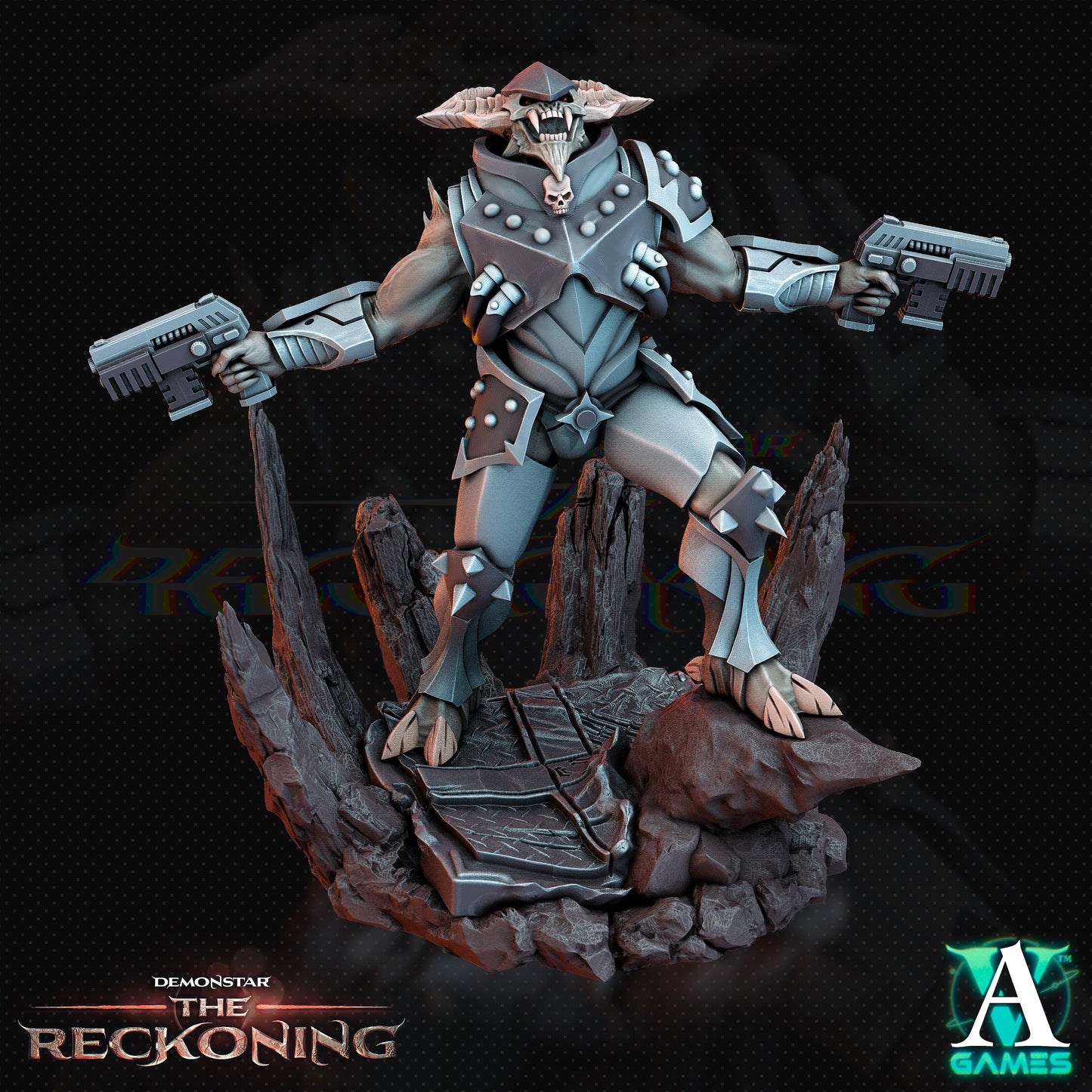 3D Printed Archvillain Games Armari Light Infantry Demonstar - The Reckoning 28 32mm D&D