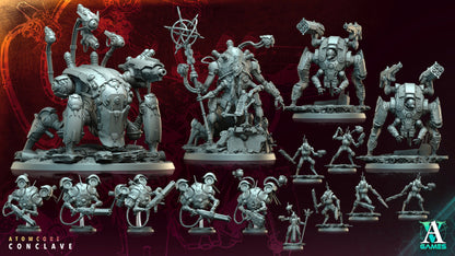 3D Printed Archvillain Games Atomcore Fortress Atomcore Conclave 28 32mm D&D