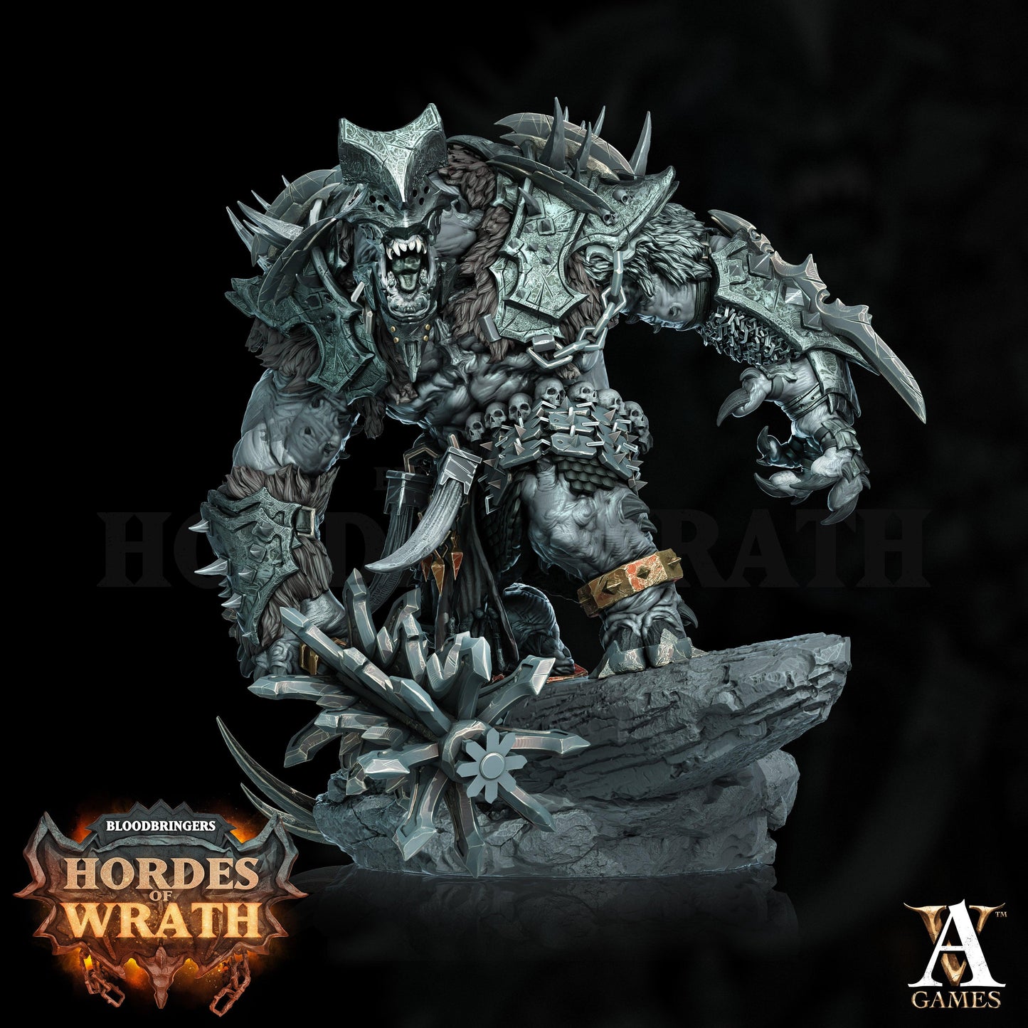 3D Printed Archvillain Games Bloodbringers - Hordes of Wrath Wrathogar 28 32mm D&D