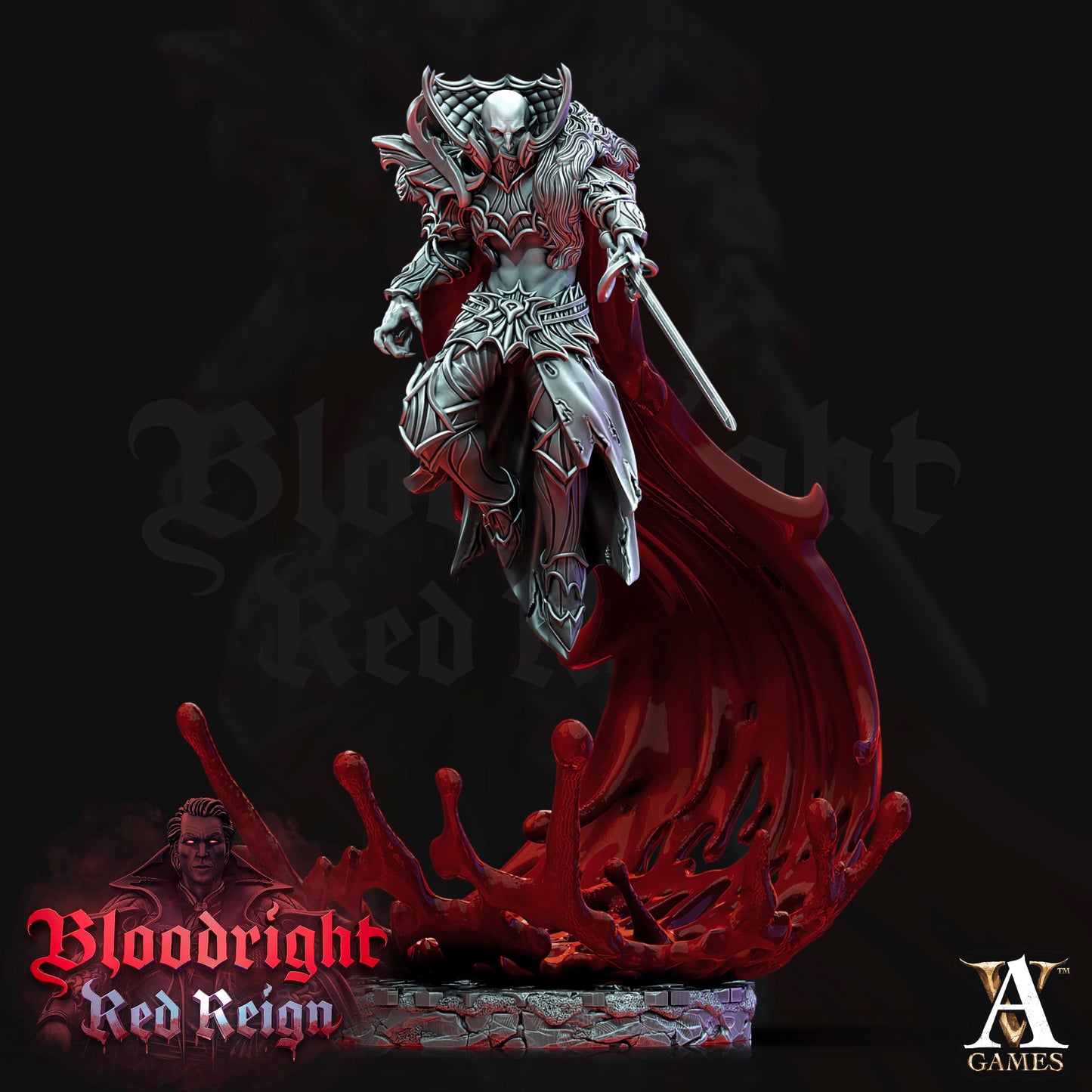 3D Printed Archvillain Games Bloodright Red Reign - Bloodcloaks 28mm 32mm D&D