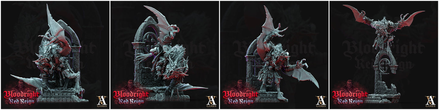 3D Printed Archvillain Games Bloodright Red Reign - Vampire Miasma 28mm 32mm D&D
