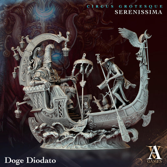 3D Printed Archvillain Games Circus Grotesque - Serenissima Doge Diodato 28 32mm D&D