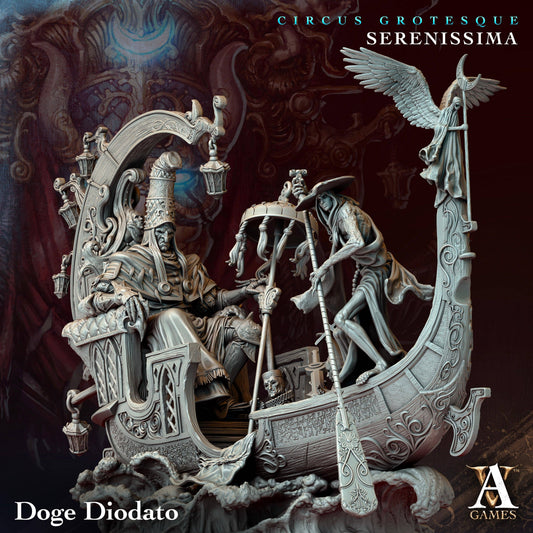 3D Printed Archvillain Games Circus Grotesque - Serenissima Doge Diodato 28 32mm D&D