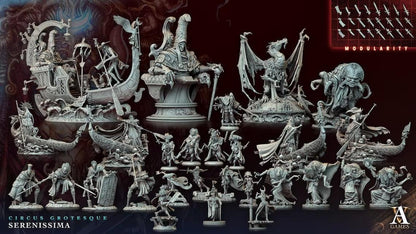 3D Printed Archvillain Games Circus Grotesque - Serenissima Doge Diodato - Bust 28 32mm D&D