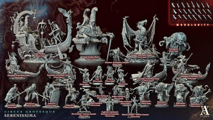 3D Printed Archvillain Games Circus Grotesque - Serenissima Doge Diodato - Bust 28 32mm D&D