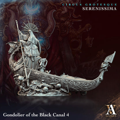 3D Printed Archvillain Games Circus Grotesque - Serenissima Gondoliers of the Black Canal 28 32mm D&D