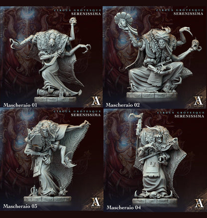 3D Printed Archvillain Games Circus Grotesque - Serenissima Mascheraio 28 32mm D&D