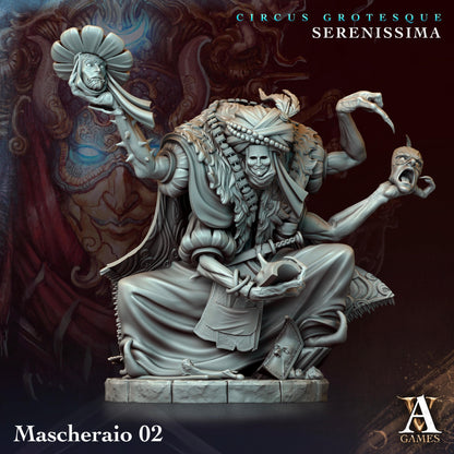 3D Printed Archvillain Games Circus Grotesque - Serenissima Mascheraio 28 32mm D&D