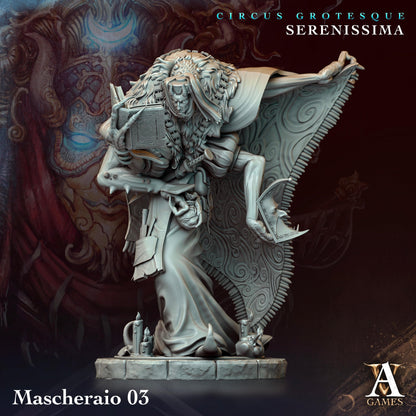 3D Printed Archvillain Games Circus Grotesque - Serenissima Mascheraio 28 32mm D&D
