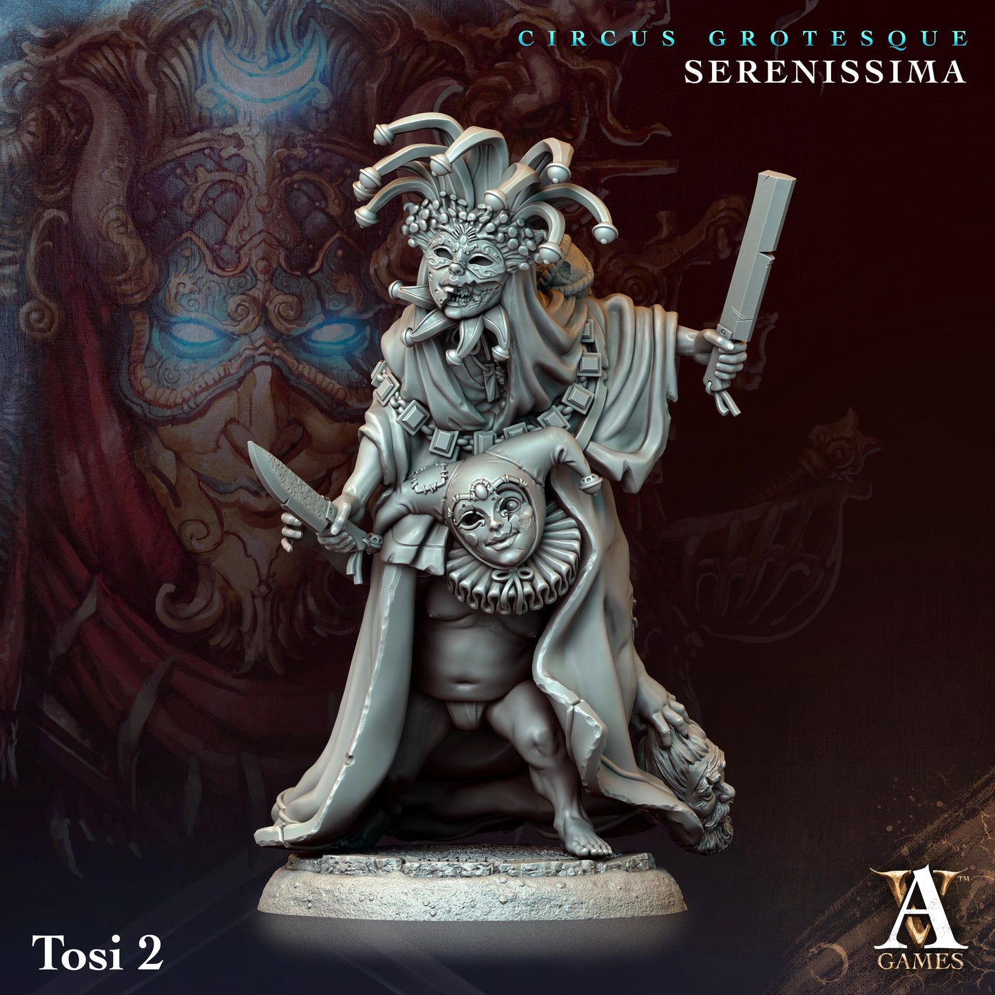 3D Printed Archvillain Games Circus Grotesque - Serenissima Tosi 28 32mm D&D