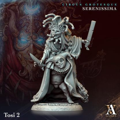 3D Printed Archvillain Games Circus Grotesque - Serenissima Tosi 28 32mm D&D