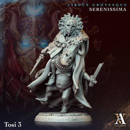 3D Printed Archvillain Games Circus Grotesque - Serenissima Tosi 28 32mm D&D