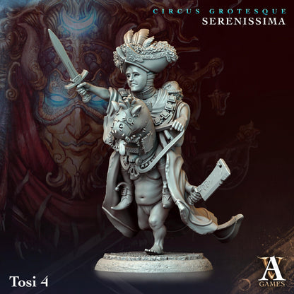 3D Printed Archvillain Games Circus Grotesque - Serenissima Tosi 28 32mm D&D