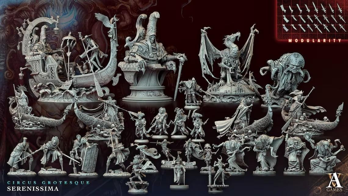 3D Printed Archvillain Games Circus Grotesque - Serenissima Tosi 28 32mm D&D