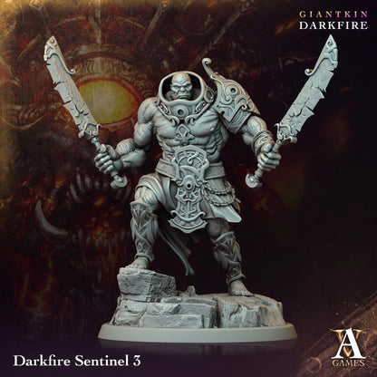 3D Printed Archvillain Games Darkfire Sentinel Giantkin Darkfire Archvillain Society Vol. XXXIV 28 32mm D&D