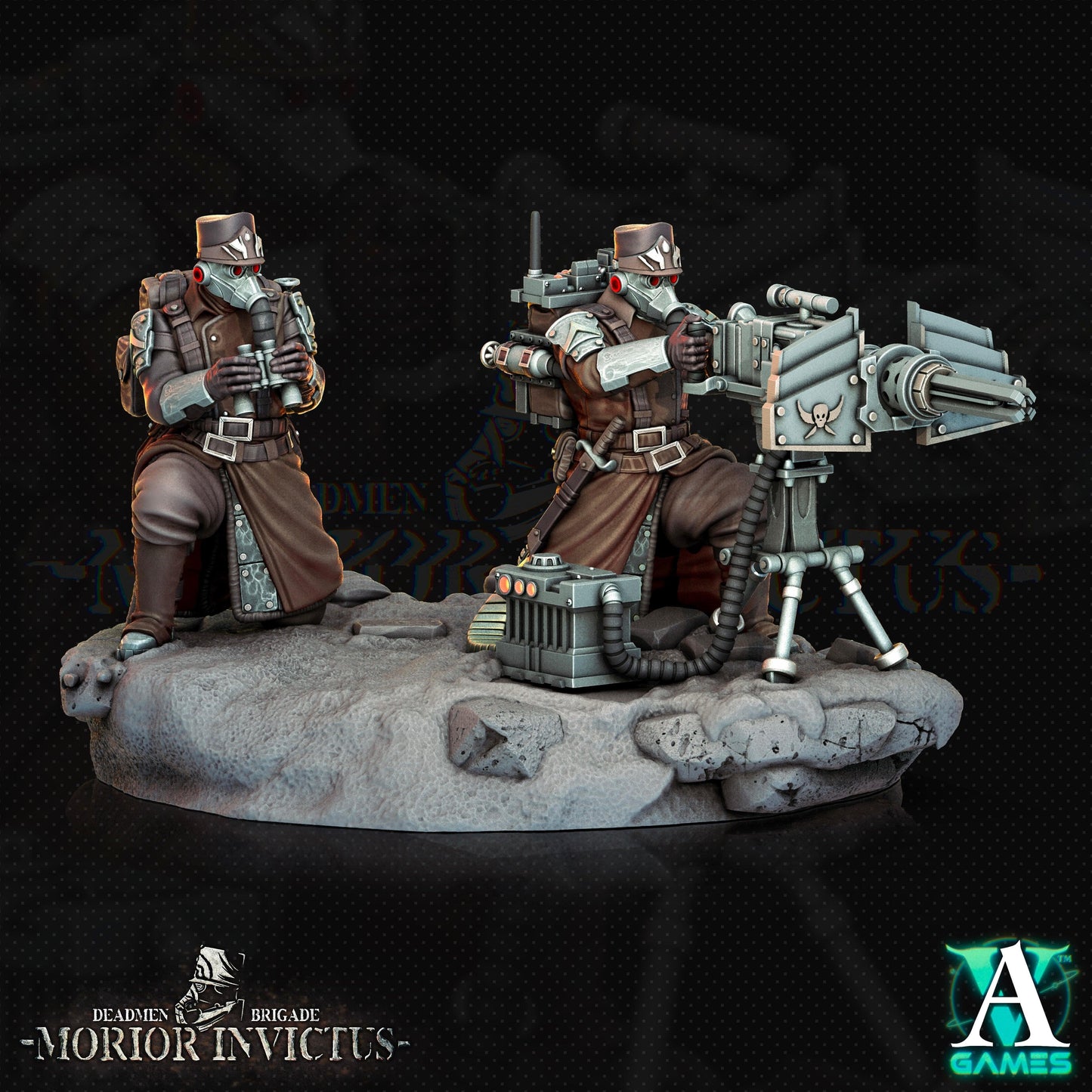 3D Printed Archvillain Games Deadmen Brigade - Morior Invictus Morior Heavy Infantry 28 32mm D&D