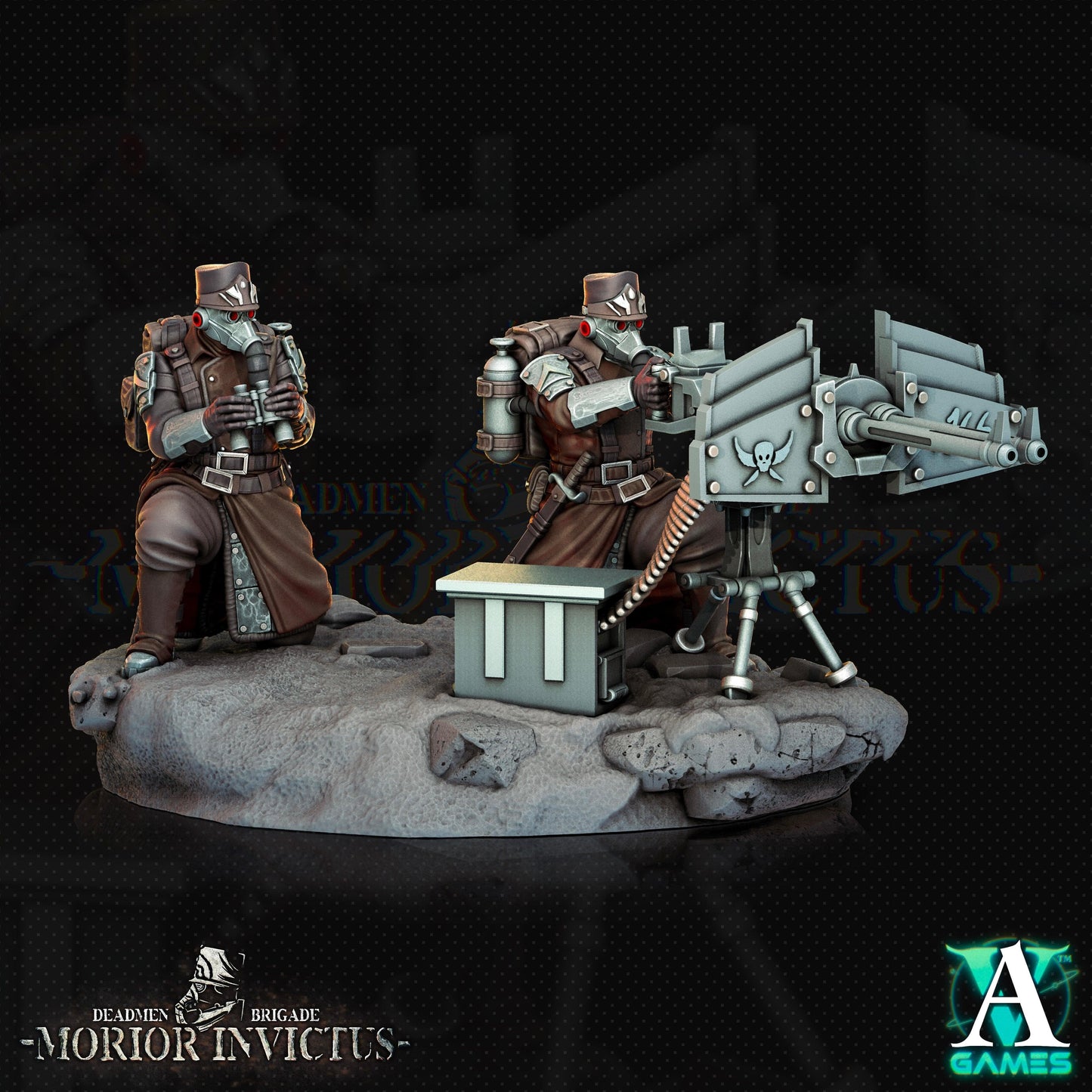 3D Printed Archvillain Games Deadmen Brigade - Morior Invictus Morior Heavy Infantry 28 32mm D&D