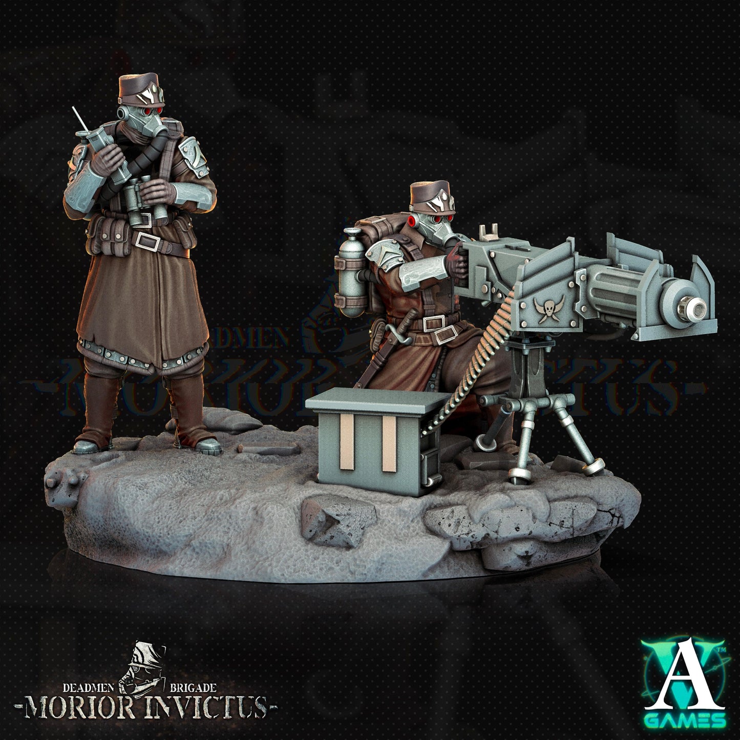 3D Printed Archvillain Games Deadmen Brigade - Morior Invictus Morior Heavy Infantry 28 32mm D&D