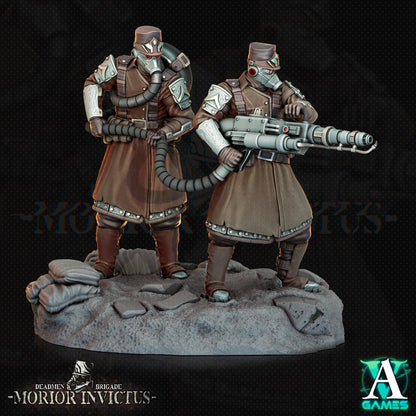 3D Printed Archvillain Games Deadmen Brigade - Morior Invictus Morior Heavy Infantry 28 32mm D&D