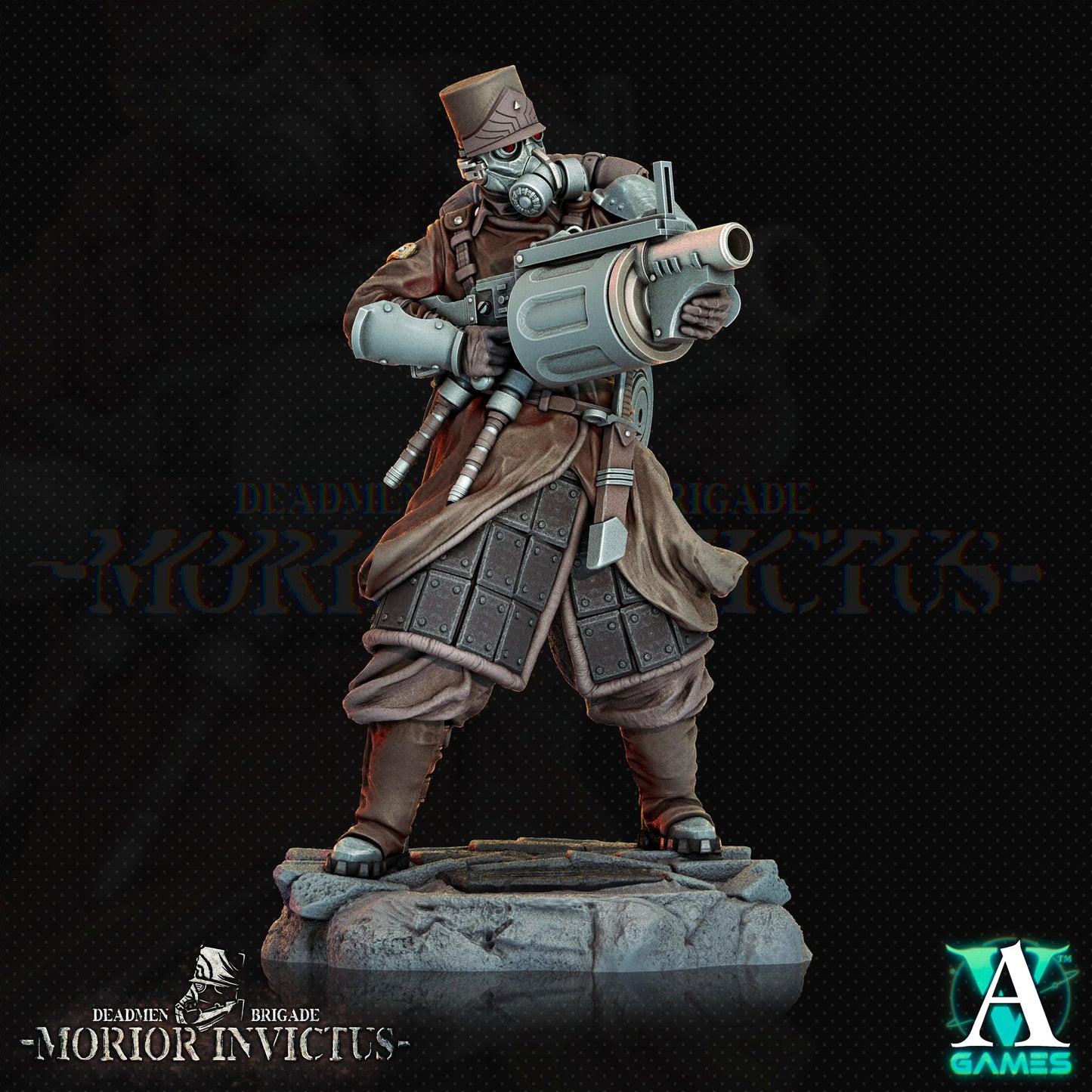 3D Printed Archvillain Games Deadmen Brigade - Morior Invictus Morior Light Infantry 28 32mm D&D