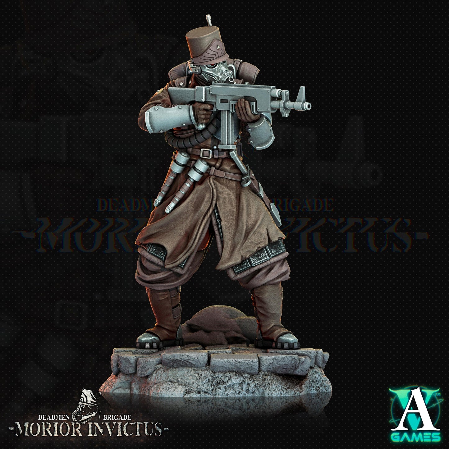 3D Printed Archvillain Games Deadmen Brigade - Morior Invictus Morior Light Infantry 28 32mm D&D