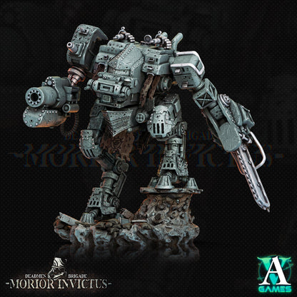 3D Printed Archvillain Games Deadmen Brigade - Morior Invictus Morior MK-18 Paladin 28 32mm D&D