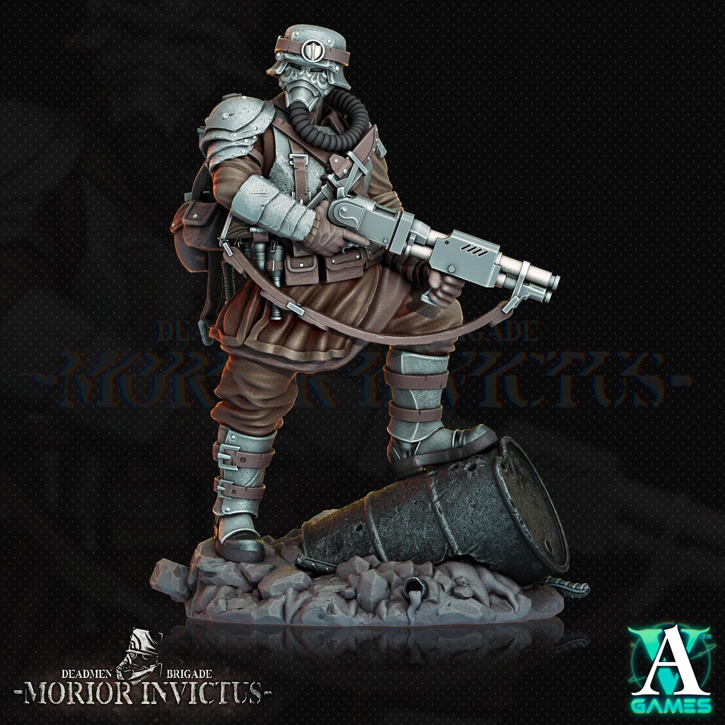 3D Printed Archvillain Games Deadmen Brigade - Morior Invictus Morior Shocktrooper 28 32mm D&D