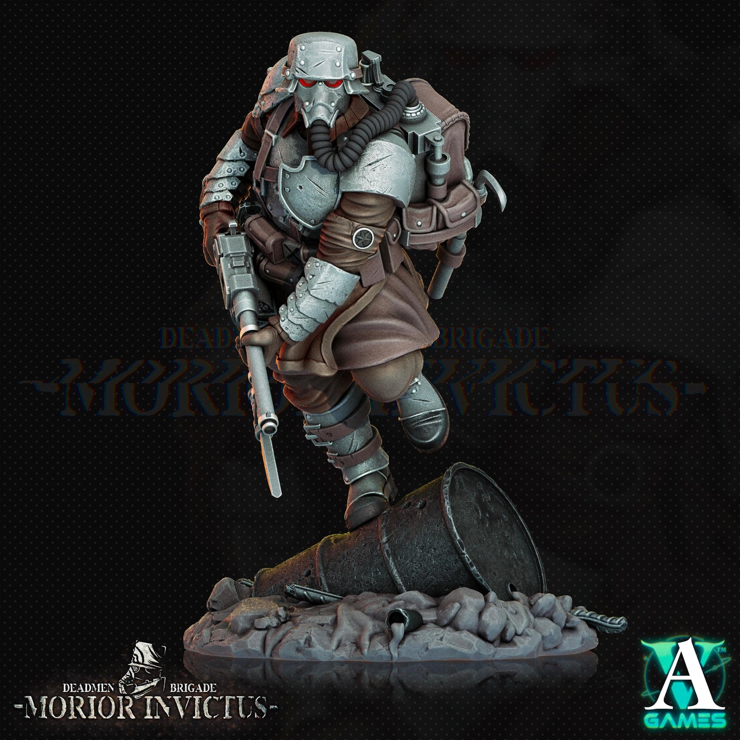 3D Printed Archvillain Games Deadmen Brigade - Morior Invictus Morior Shocktrooper 28 32mm D&D