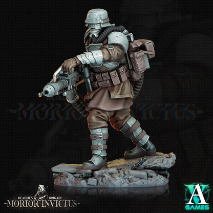 3D Printed Archvillain Games Deadmen Brigade - Morior Invictus Morior Shocktrooper 28 32mm D&D