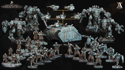 3D Printed Archvillain Games Deadmen Brigade - Morior Invictus Morior Shocktrooper 28 32mm D&D