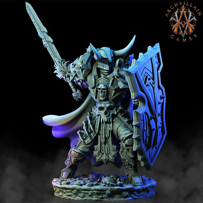3D Printed Archvillain Games Deathcrowns The Deathknight Order 28 32mm D&D