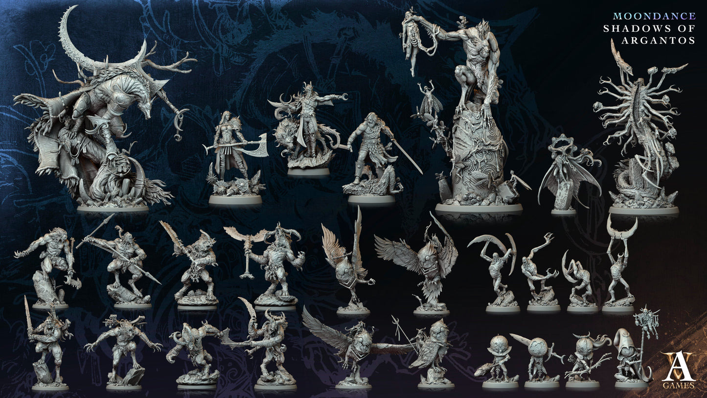 3D Printed Archvillain Games Selenoprosopos Moondance - Shadows of Argantos 28 32mm D&D