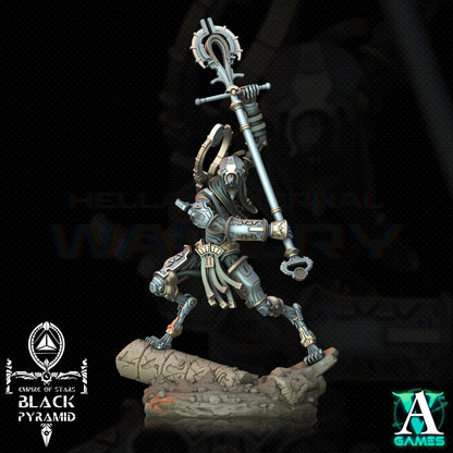 3D Printed Archvillain Games Empire of Stars - Black Pyramid Keteph Ankhesh 28 32mm D&D