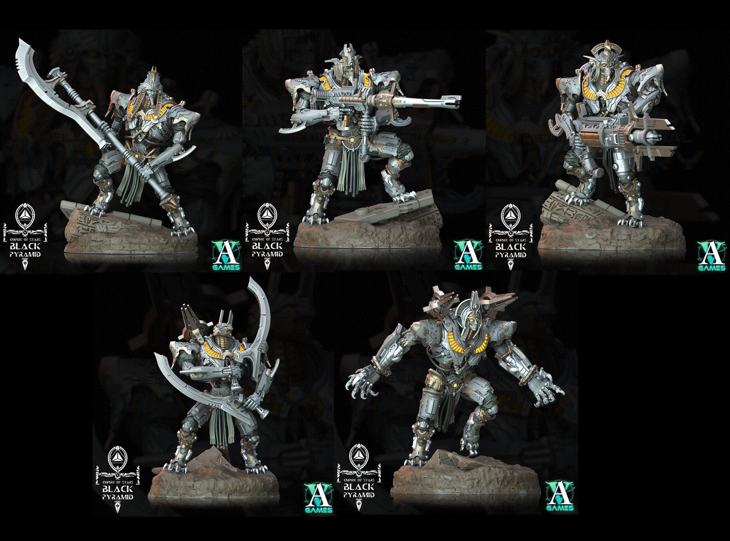 3D Printed Archvillain Games Empire of Stars - Black Pyramid Keteph Atekhramun 28 32mm D&D
