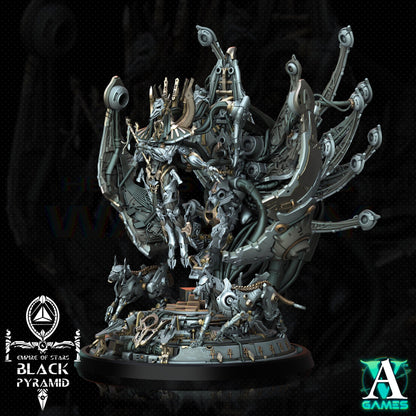 3D Printed Archvillain Games Empire of Stars - Black Pyramid Keteph Divinity 28 32mm D&D