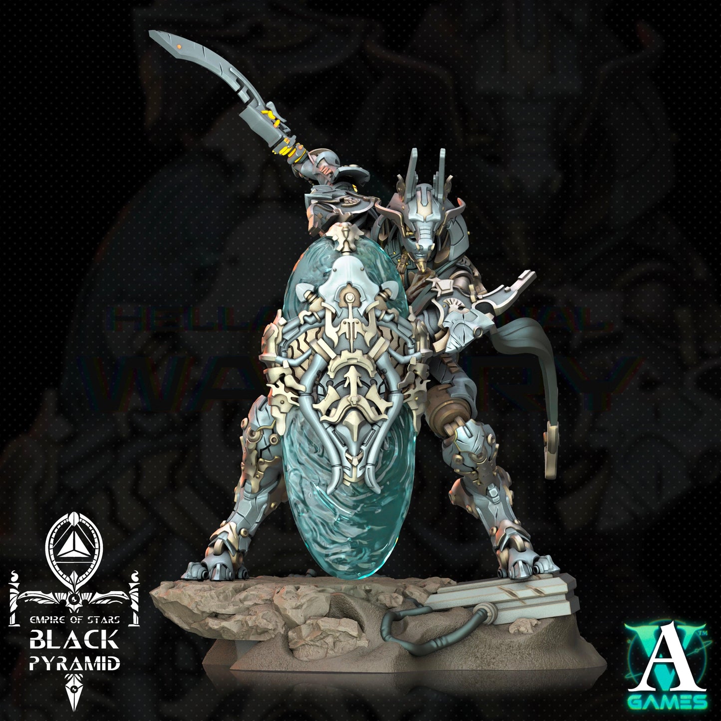 3D Printed Archvillain Games Empire of Stars - Black Pyramid Keteph Issahar 28 32mm D&D