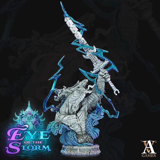 3D Printed Archvillain Games Eye of the Storm Zulkaz - Storm Troll Boatboss Bust 28mm 32mm D&D