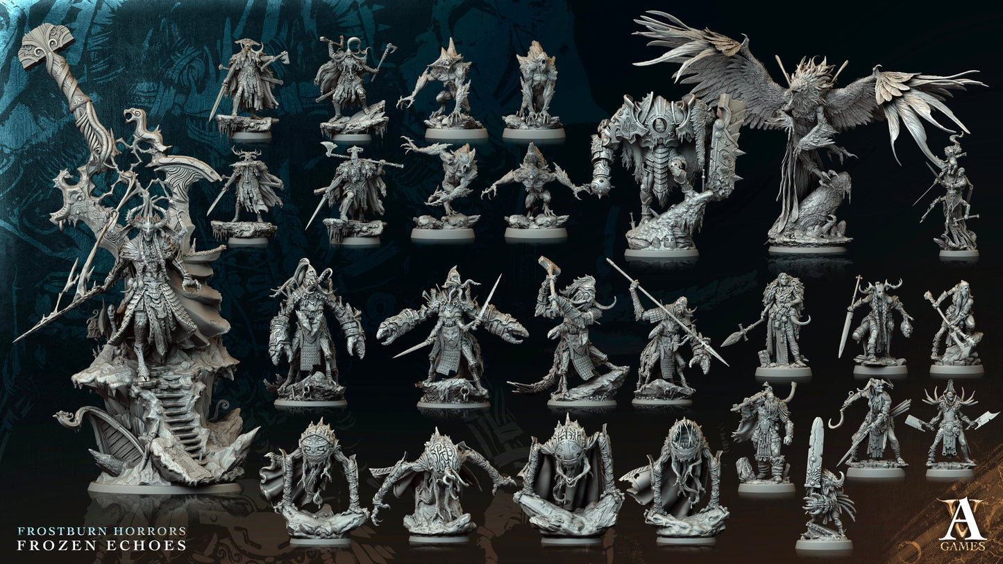 3D Printed Archvillain Games Skraeling Marauder Frostburn Horrors Frozen Echoes 28 32mm D&D
