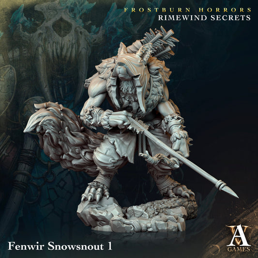 3D Printed Archvillain Games Frostburn Horrors Rimewind Secrets - Fenwir Snowsnout 28mm 32mm D&D