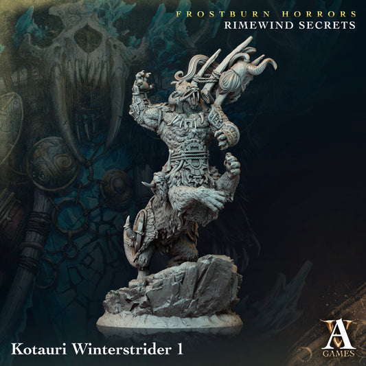 3D Printed Archvillain Games Frostburn Horrors Rimewind Secrets - Kotauri Winterstrider 28mm 32mm D&D