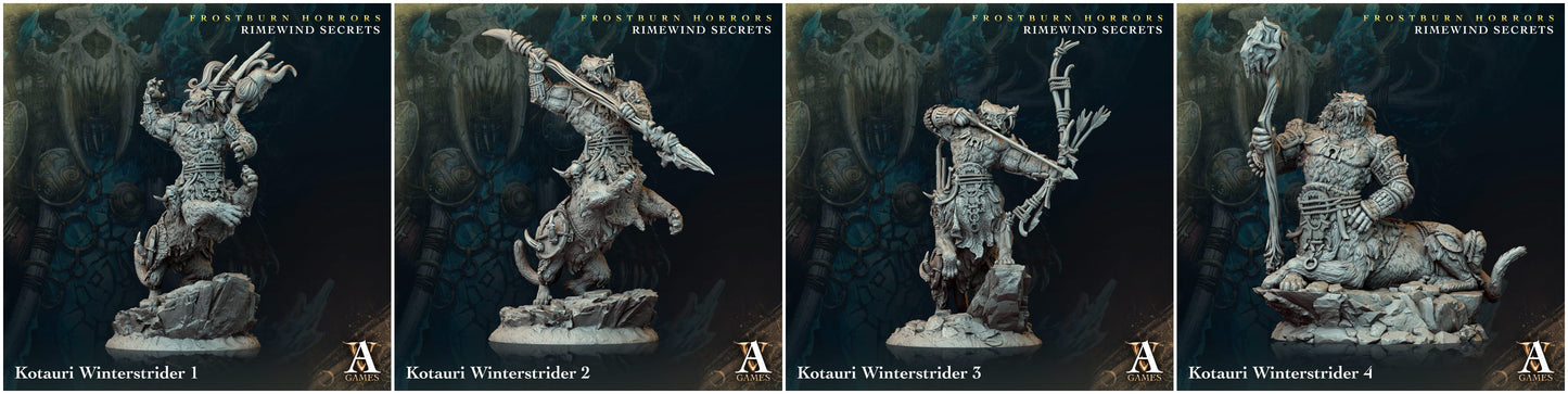3D Printed Archvillain Games Frostburn Horrors Rimewind Secrets - Kotauri Winterstrider 28mm 32mm D&D