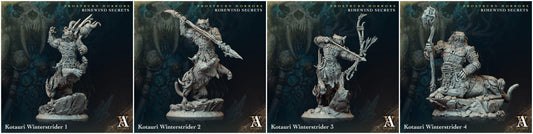 3D Printed Archvillain Games Frostburn Horrors Rimewind Secrets - Kotauri Winterstrider 28mm 32mm D&D