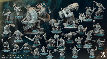 3D Printed Archvillain Games Frostburn Horrors Rimewind Secrets - Pingvi Shaman 28mm 32mm D&D