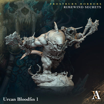 3D Printed Archvillain Games Frostburn Horrors Rimewind Secrets - Urcan Bloodfin 28mm 32mm D&D